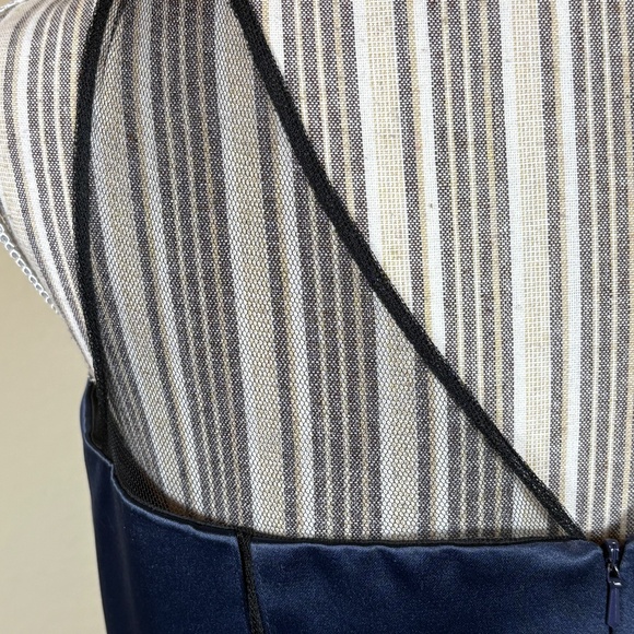 Aidan Mattox Womens A-Line Formal Maxi Dress Evening Gown Sz 12 Blue Black Prom - Picture 5 of 15